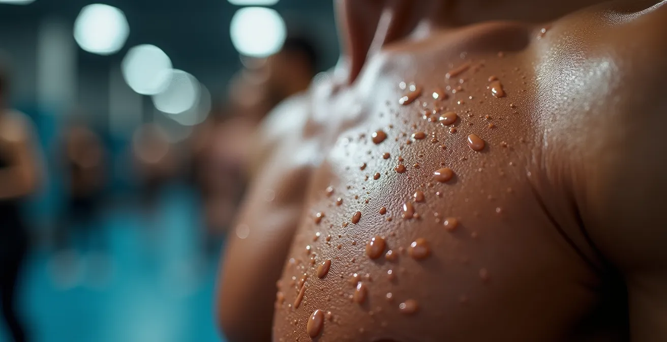 Mature adult performing metabolic training exercises with focus on strength and endurance